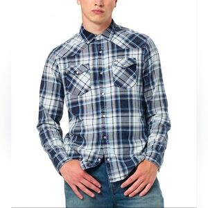 $79 Buffalo David Bitton Mens Sierra Plaid Shirt